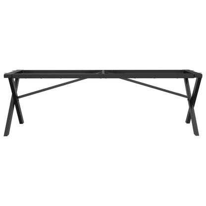 Telaio Gambe a X per Tavolino da Salotto 140x30x43cm in Acciaio