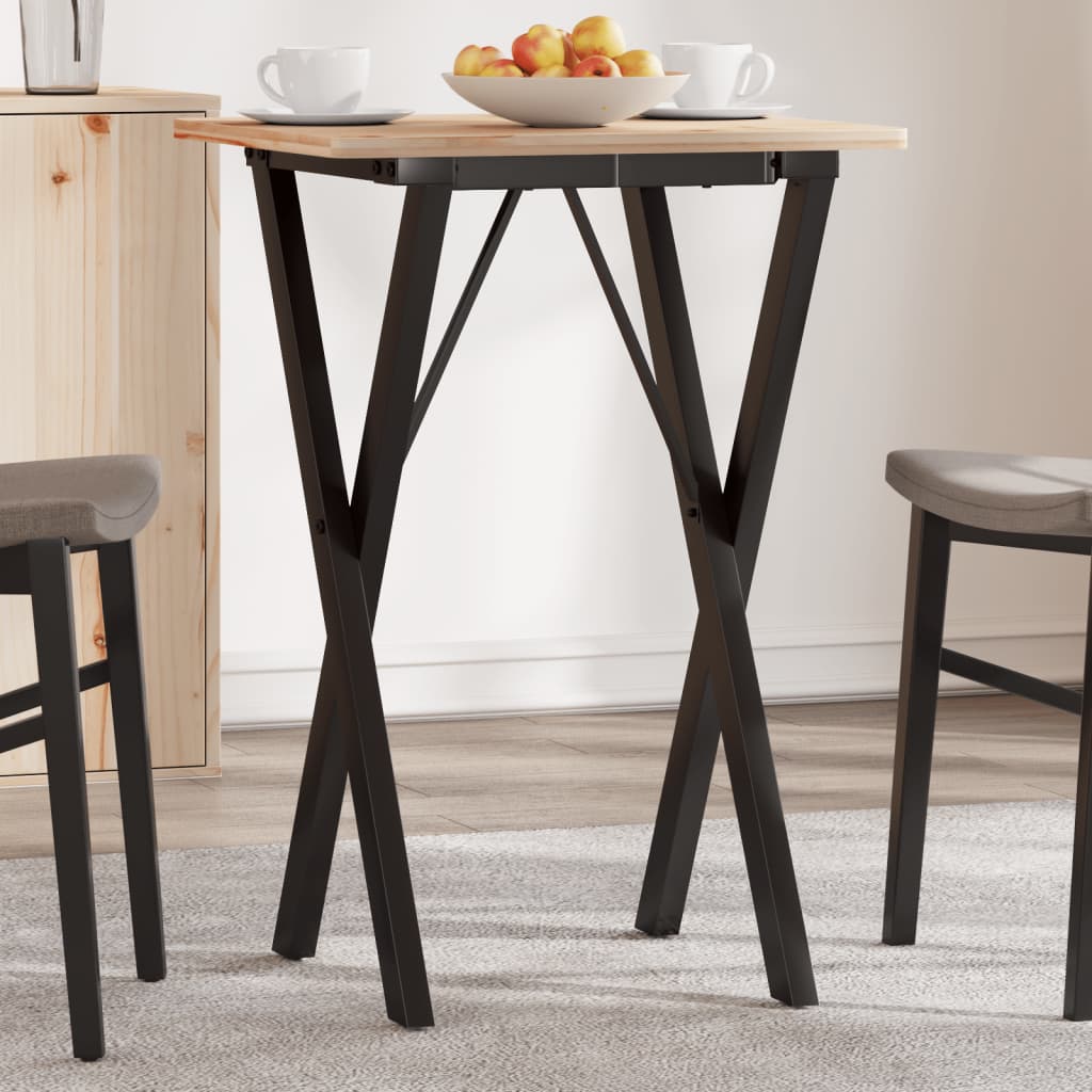 Telaio Gambe a X per Tavolo da Pranzo 40x40x73 cm in Acciaio