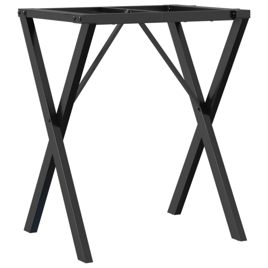 Telaio Gambe a X per Tavolo da Pranzo 40x40x73 cm in Acciaio