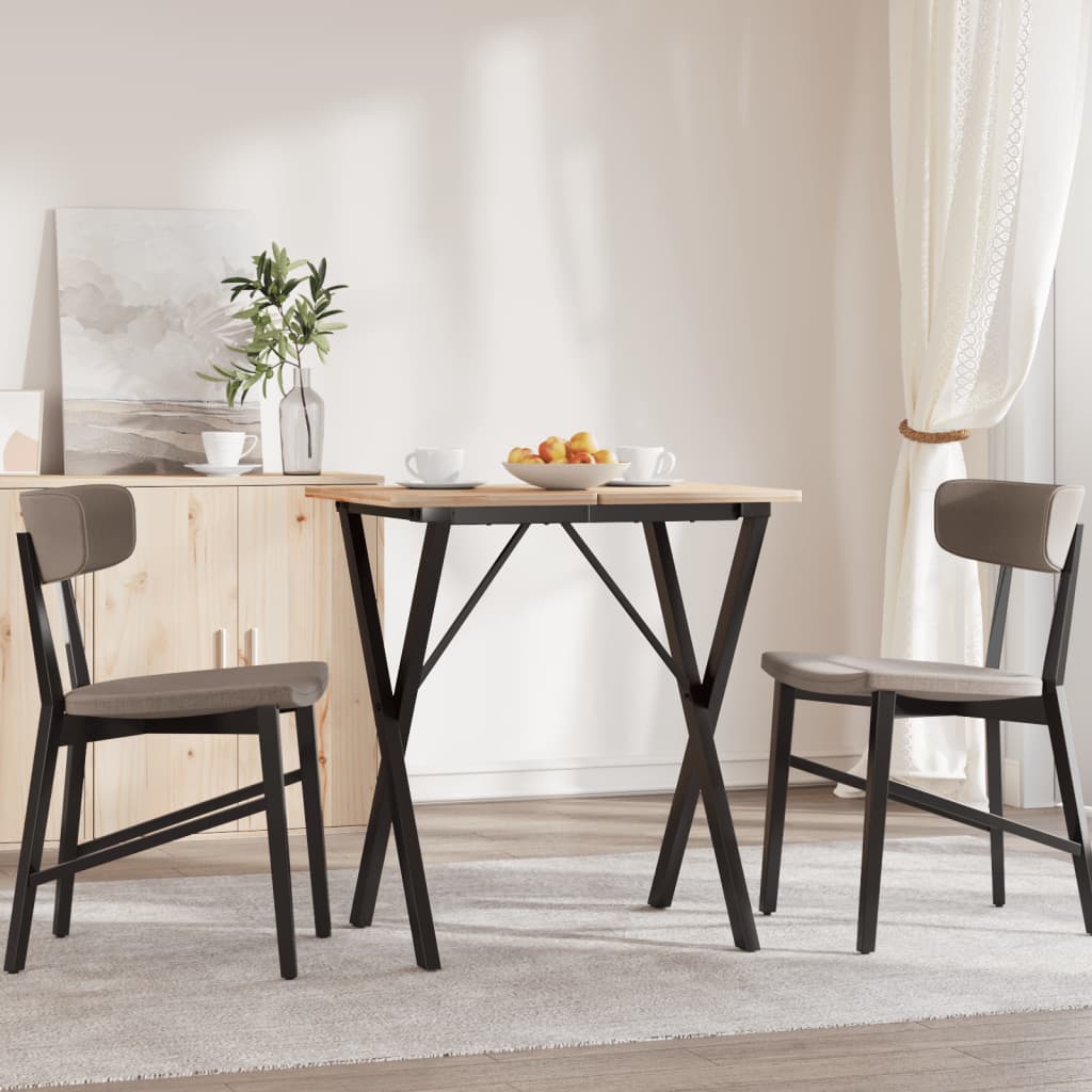 Telaio Gambe a O per Tavolo da Pranzo 40x40x73 cm in Acciaio
