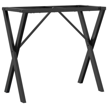 Telaio Gambe a X per Tavolo da Pranzo 80x40x73 cm in Acciaio