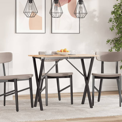 Telaio Gambe a X per Tavolo da Pranzo 80x40x73 cm in Acciaio