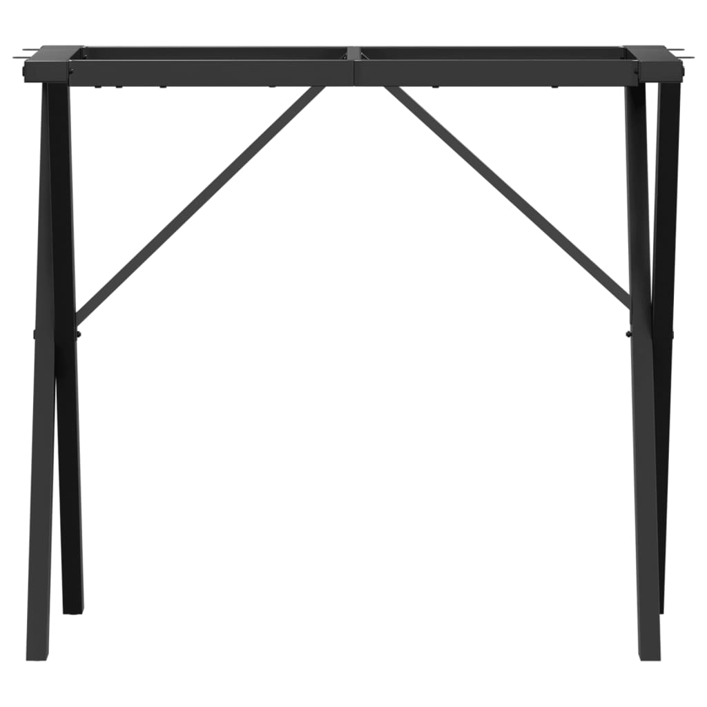 Telaio Gambe a X per Tavolo da Pranzo 80x40x73 cm in Acciaio
