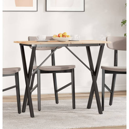 Telaio Gambe a X per Tavolo da Pranzo 80x40x73 cm in Acciaio