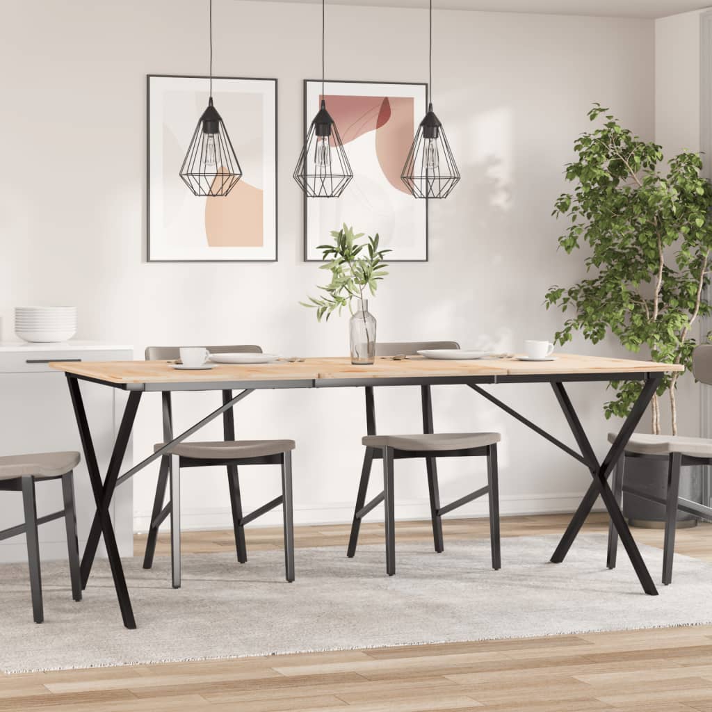 Telaio Gambe a X per Tavolo da Pranzo 180x80x73 cm in Acciaio