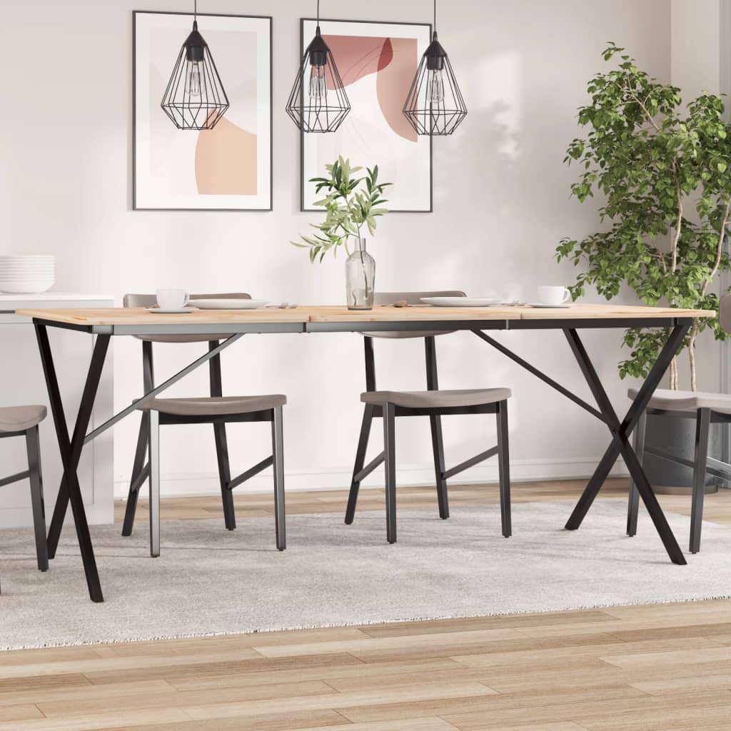 Telaio Gambe a X per Tavolo da Pranzo 180x80x73 cm in Acciaio