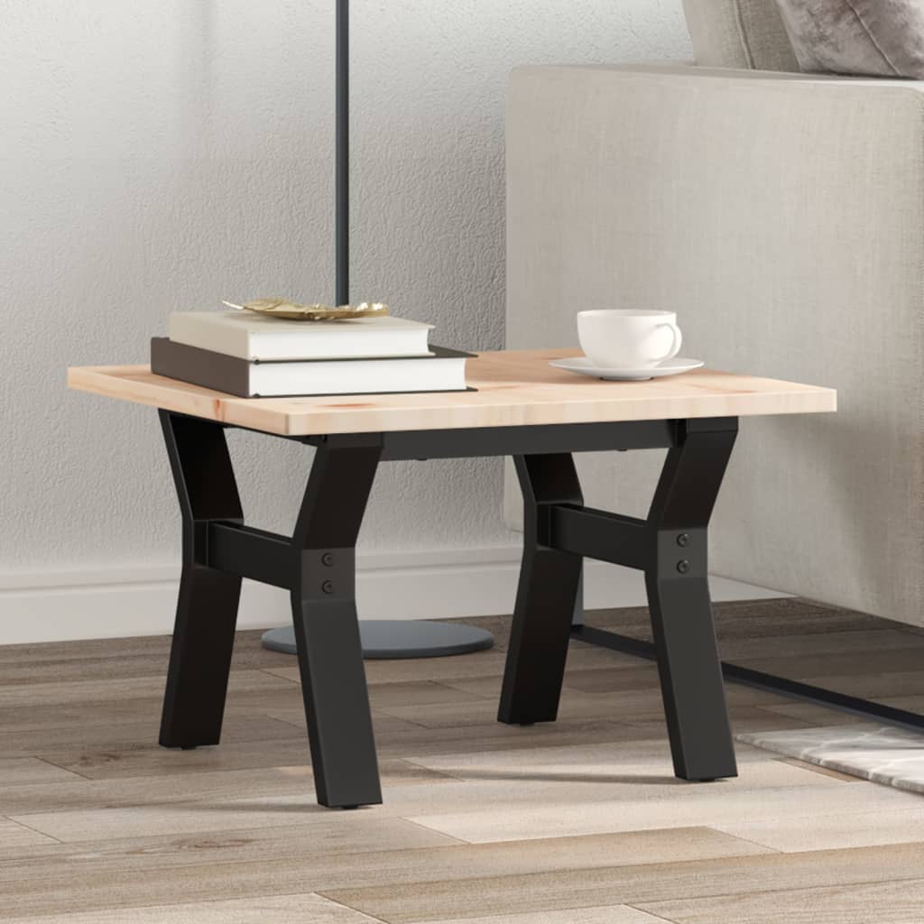 Telaio Gambe a Y per Tavolino da Salotto 40x40x33 cm in Acciaio