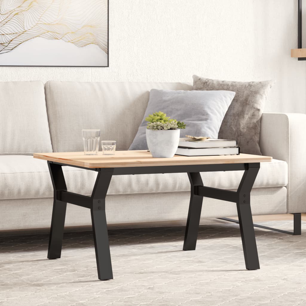 Telaio Gambe a Y per Tavolino da Salotto 70x60x43 cm in Acciaio