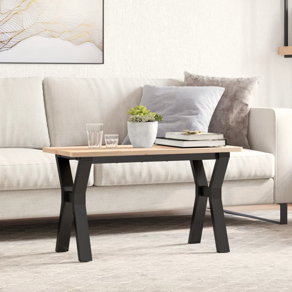 Telaio Gambe a Y per Tavolino da Salotto 70x30x43 cm in Acciaio