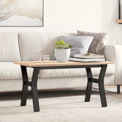Telaio Gambe a Y per Tavolino da Salotto 80x40x43 cm in Acciaio