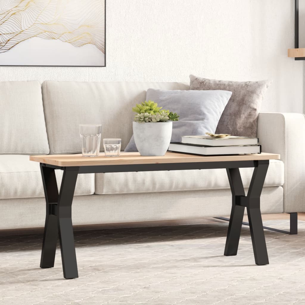 Telaio Gambe a Y per Tavolino da Salotto 90x30x43 cm in Acciaio