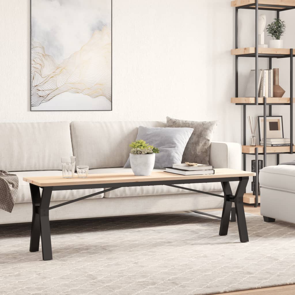 Telaio Gambe a Y per Tavolino da Salotto 140x30x43cm in Acciaio