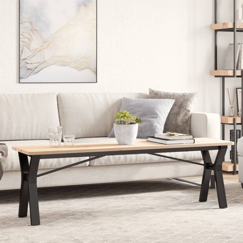 Telaio Gambe a Y per Tavolino da Salotto 140x30x43cm in Acciaio