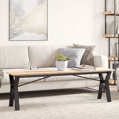 Telaio Gambe a Y per Tavolino da Salotto 140x30x43cm in Acciaio