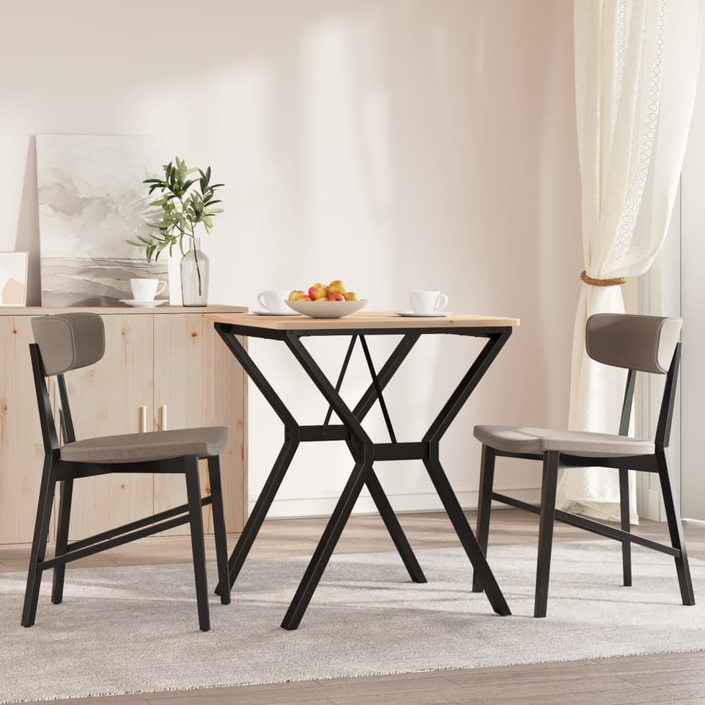 Telaio Gambe a Y per Tavolo da Pranzo 60x60x73 cm in Acciaio