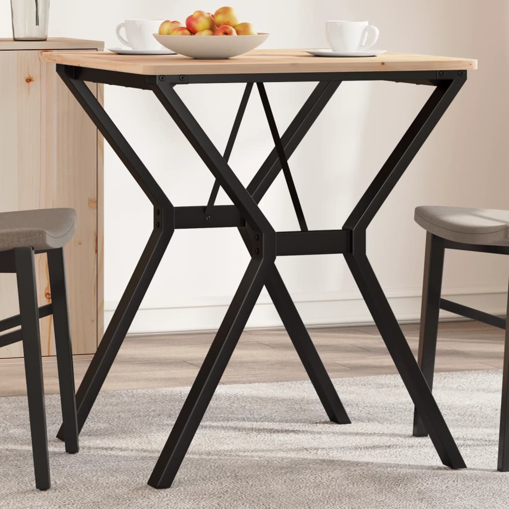 Telaio Gambe a Y per Tavolo da Pranzo 60x60x73 cm in Acciaio