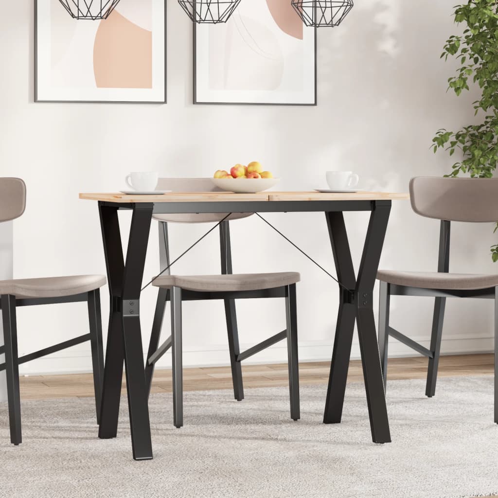 Telaio Gambe a Y per Tavolo da Pranzo 80x40x73 cm in Acciaio