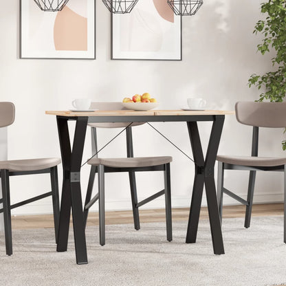 Telaio Gambe a Y per Tavolo da Pranzo 80x40x73 cm in Acciaio