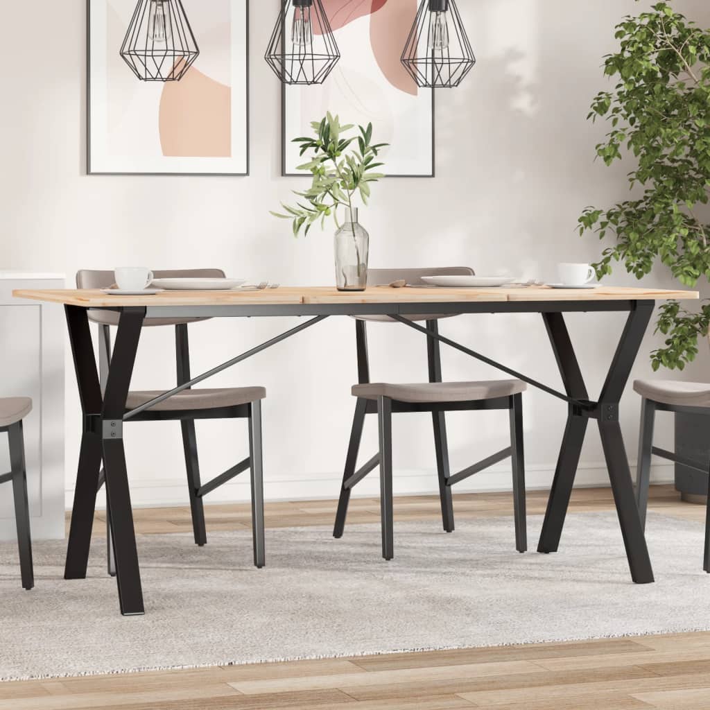 Telaio Gambe a Y per Tavolo da Pranzo 140x60x73 cm in Acciaio