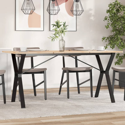 Telaio Gambe a Y per Tavolo da Pranzo 140x60x73 cm in Acciaio