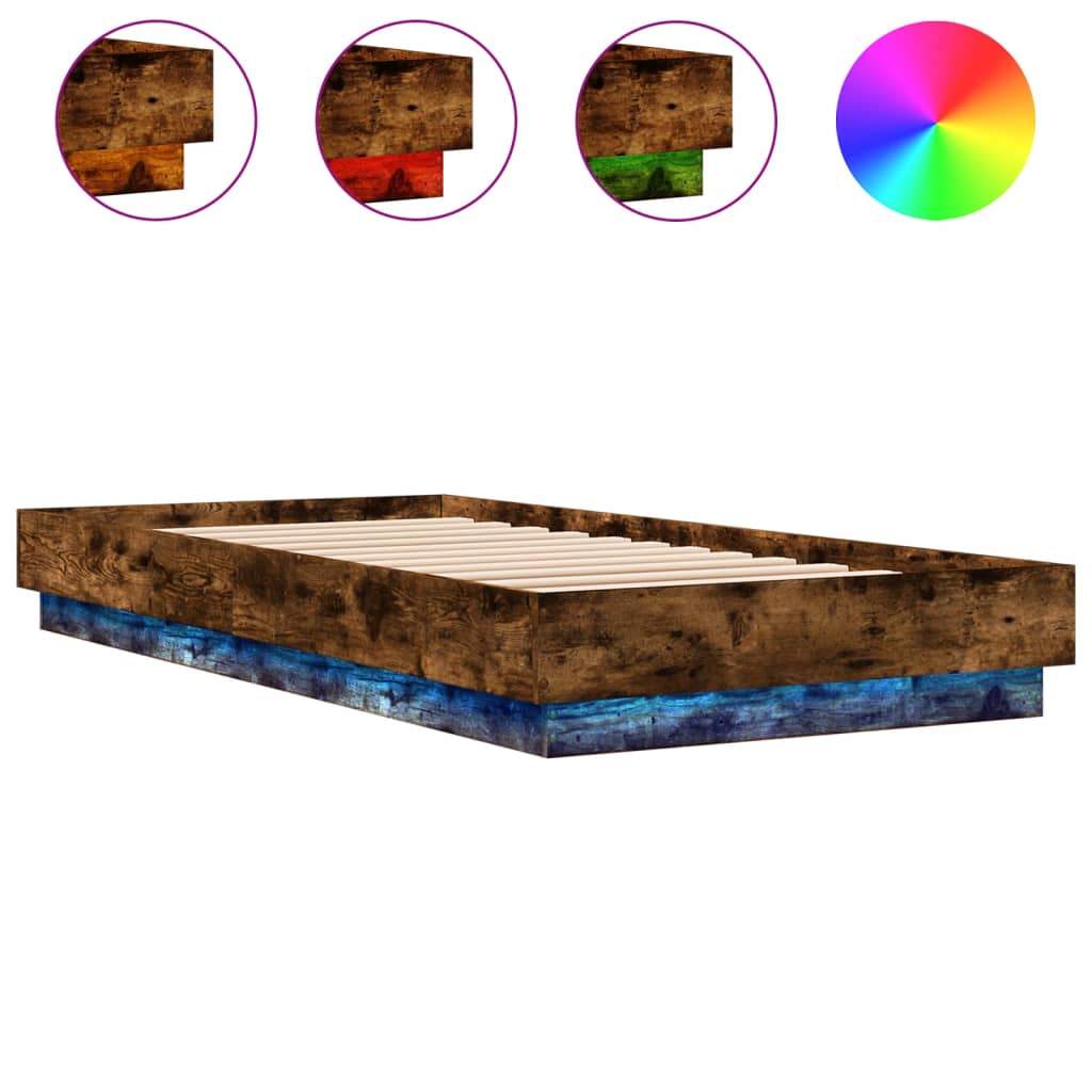Giroletto con LED Rovere Fumo 100x200 cm