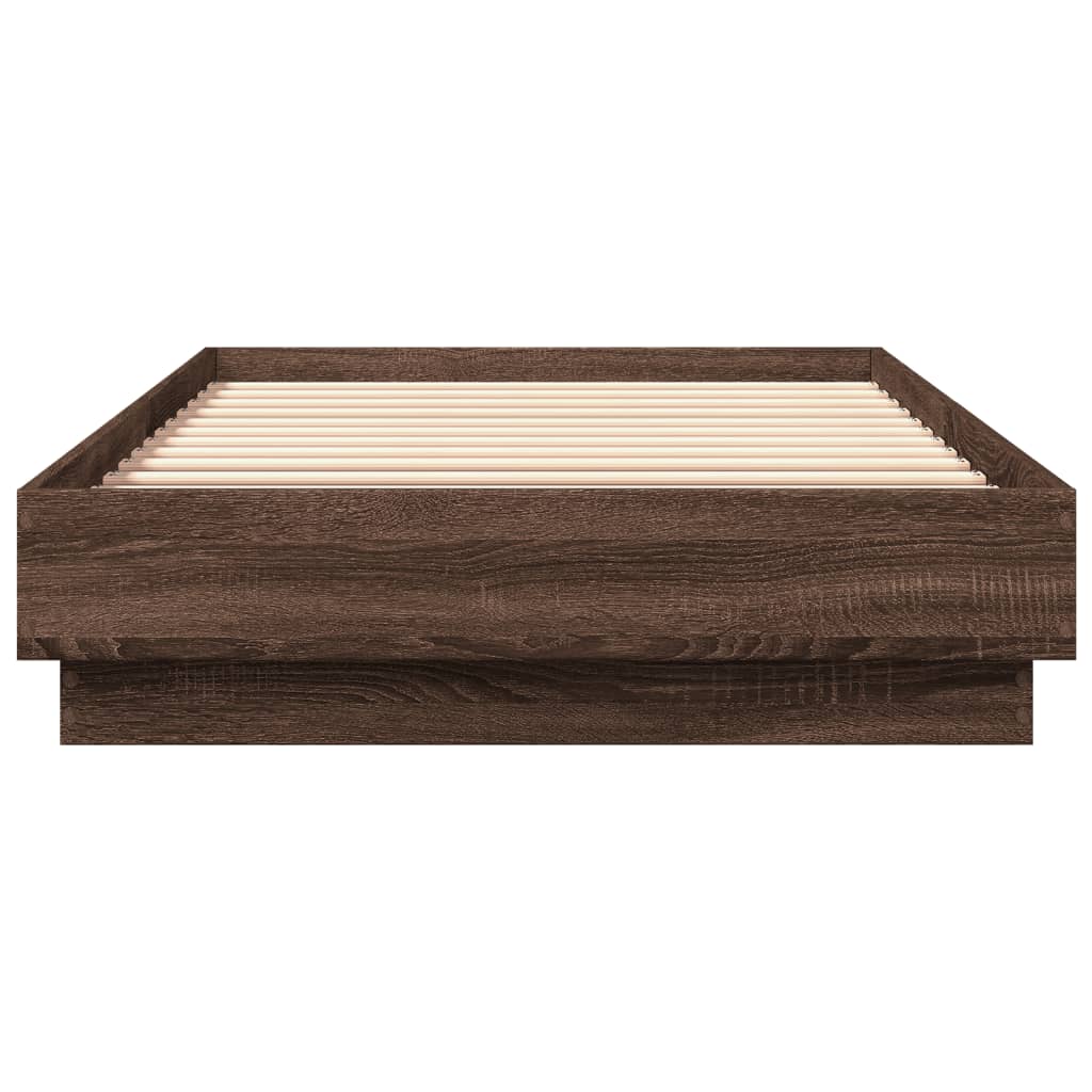 Giroletto senza Materasso Rovere Marrone 90x200cm in Truciolato