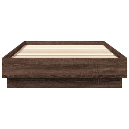 Giroletto senza Materasso Rovere Marrone 90x200cm in Truciolato