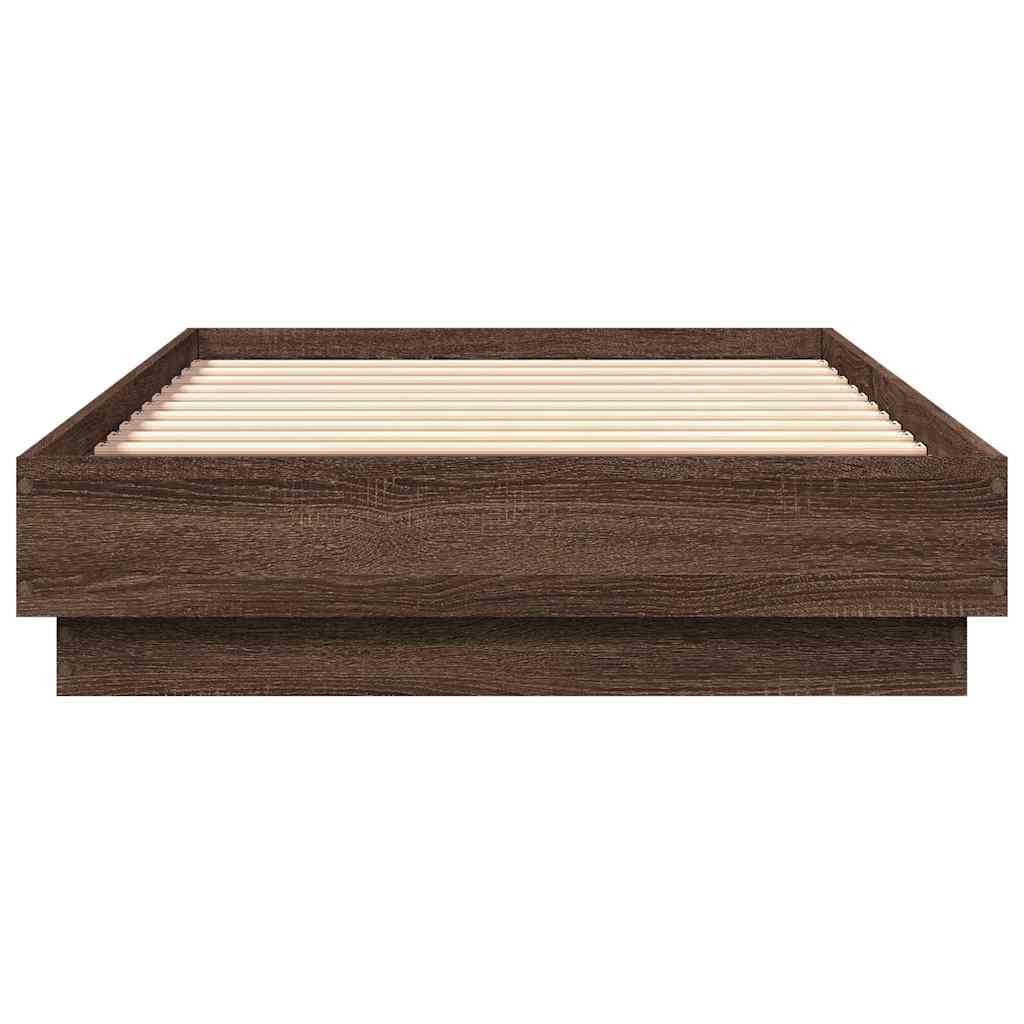 Giroletto senza Materasso Rovere Marrone 90x190cm in Truciolato