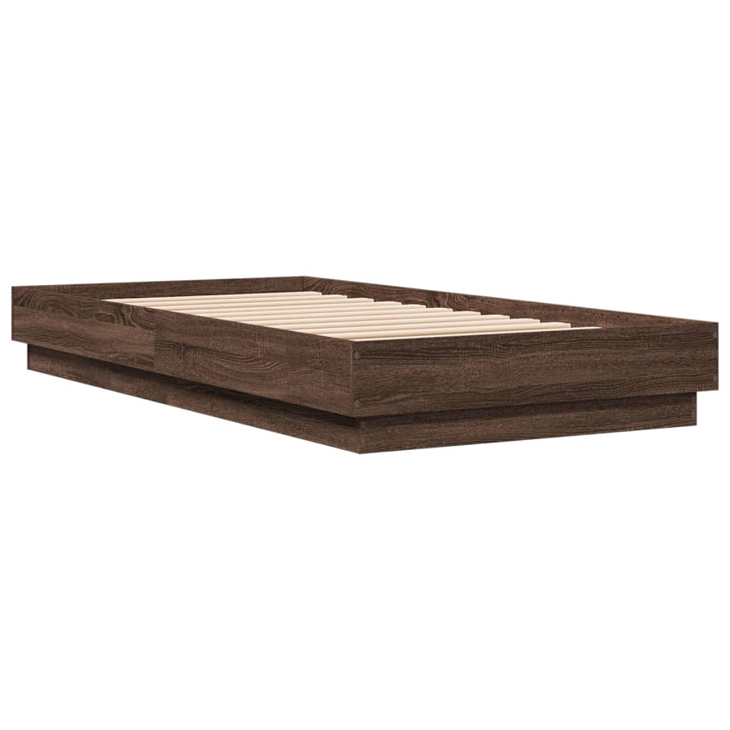 Giroletto senza Materasso Rovere Marrone 75x190cm in Truciolato