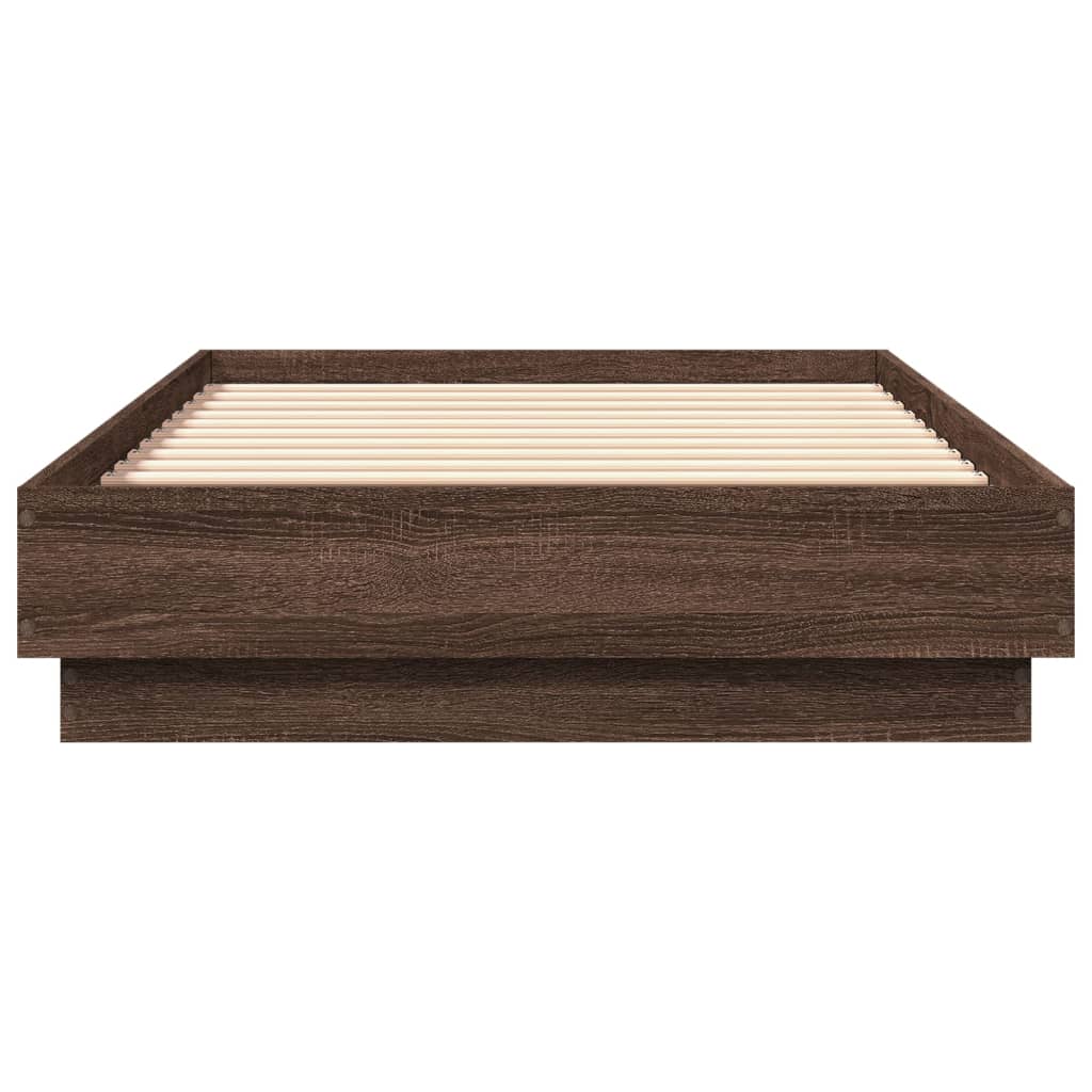 Giroletto senza Materasso Rovere Marrone 75x190cm in Truciolato