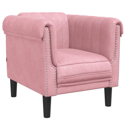 Set di Divani 3 pz Rosa in Velluto