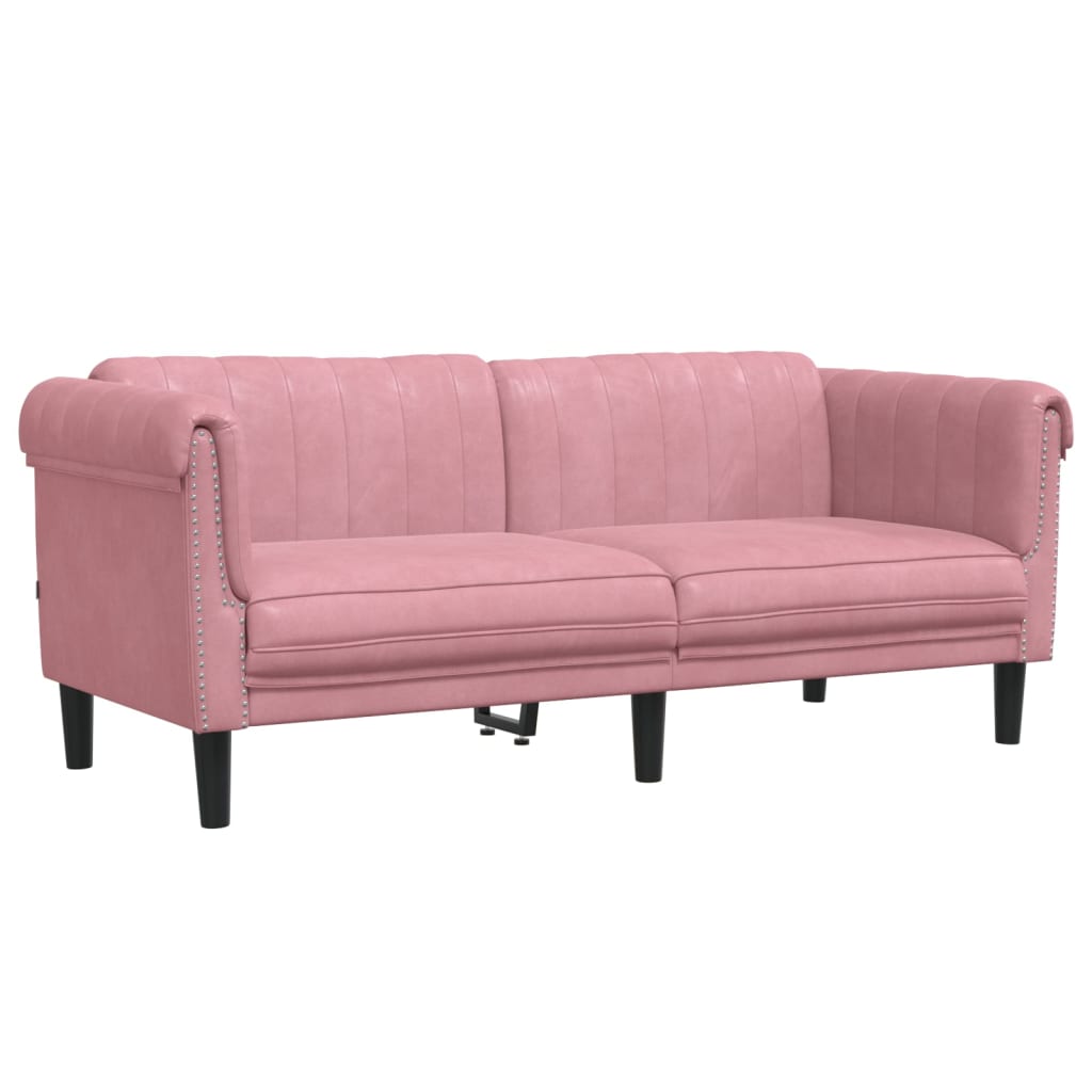Set di Divani 2 pz Rosa in Velluto