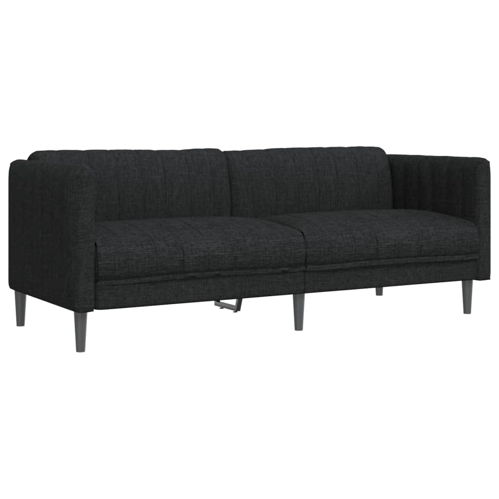 Set di Divani 2 pz Nero in Tessuto