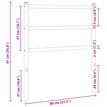 Testiera di Ricambio in Metallo Bianco 75 cm