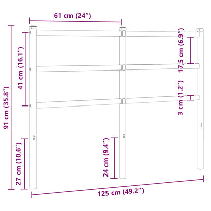 Testiera di Ricambio in Metallo Bianco 120 cm