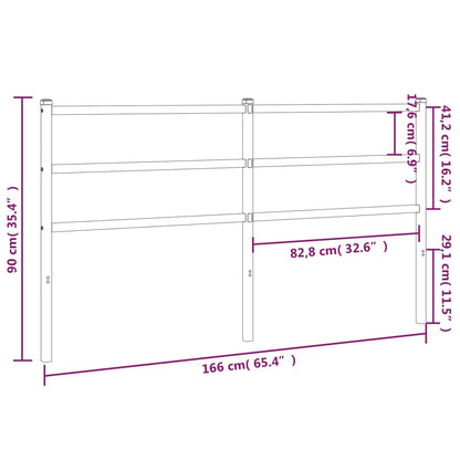 Testiera di Ricambio in Metallo Bianco 160 cm