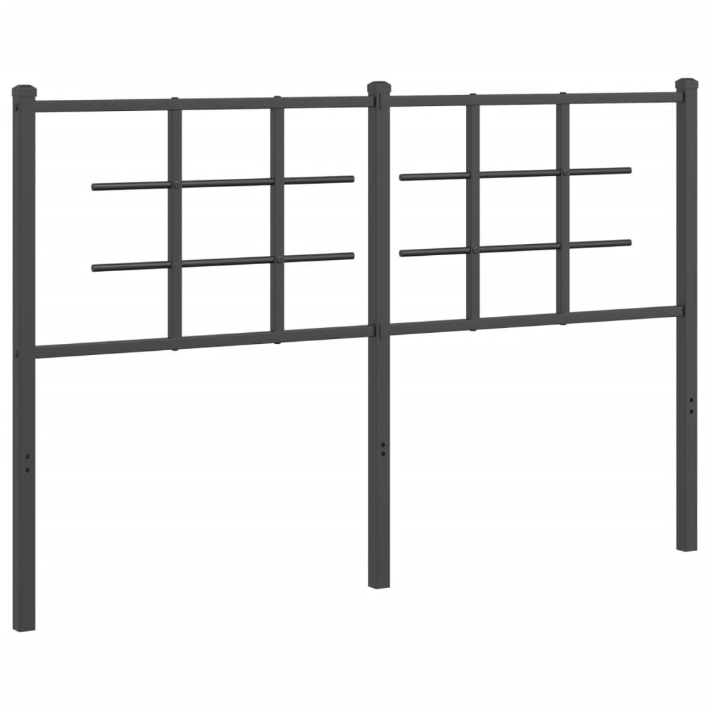 Testiera di Ricambio in Metallo Nero 140 cm