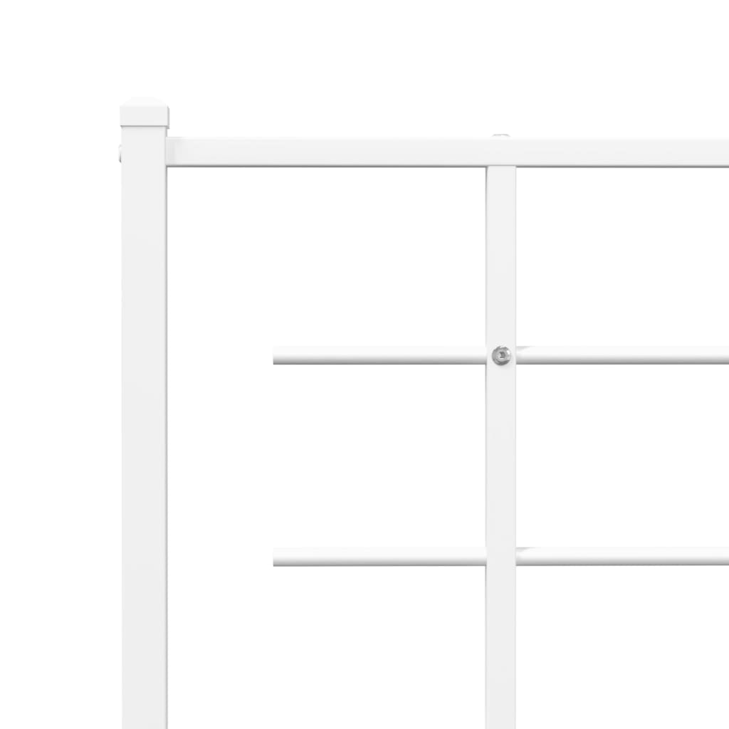 Testiera di Ricambio in Metallo Bianco 150 cm