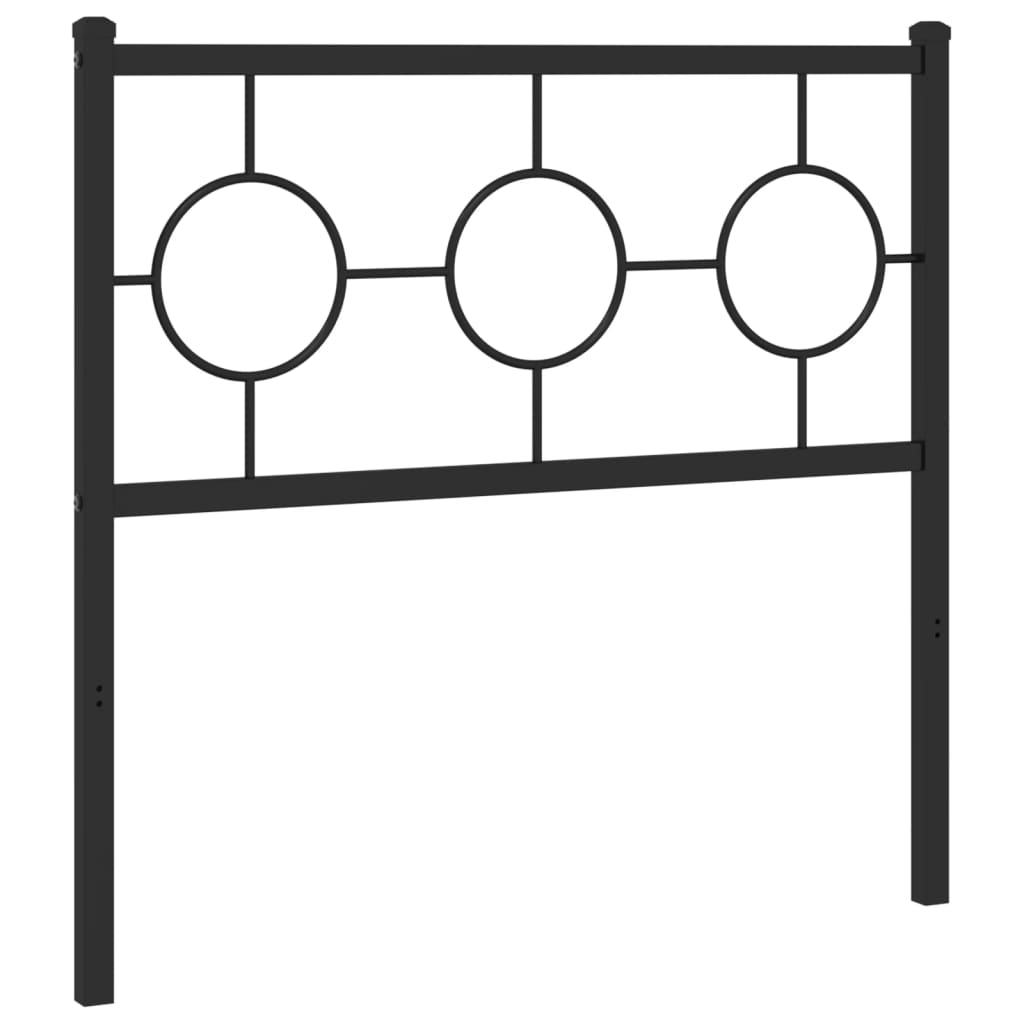 Testiera di Ricambio in Metallo Nero 90 cm