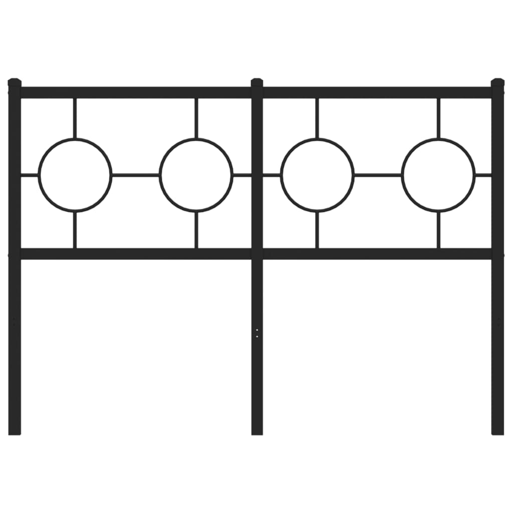 Testiera di Ricambio in Metallo Nero 120 cm
