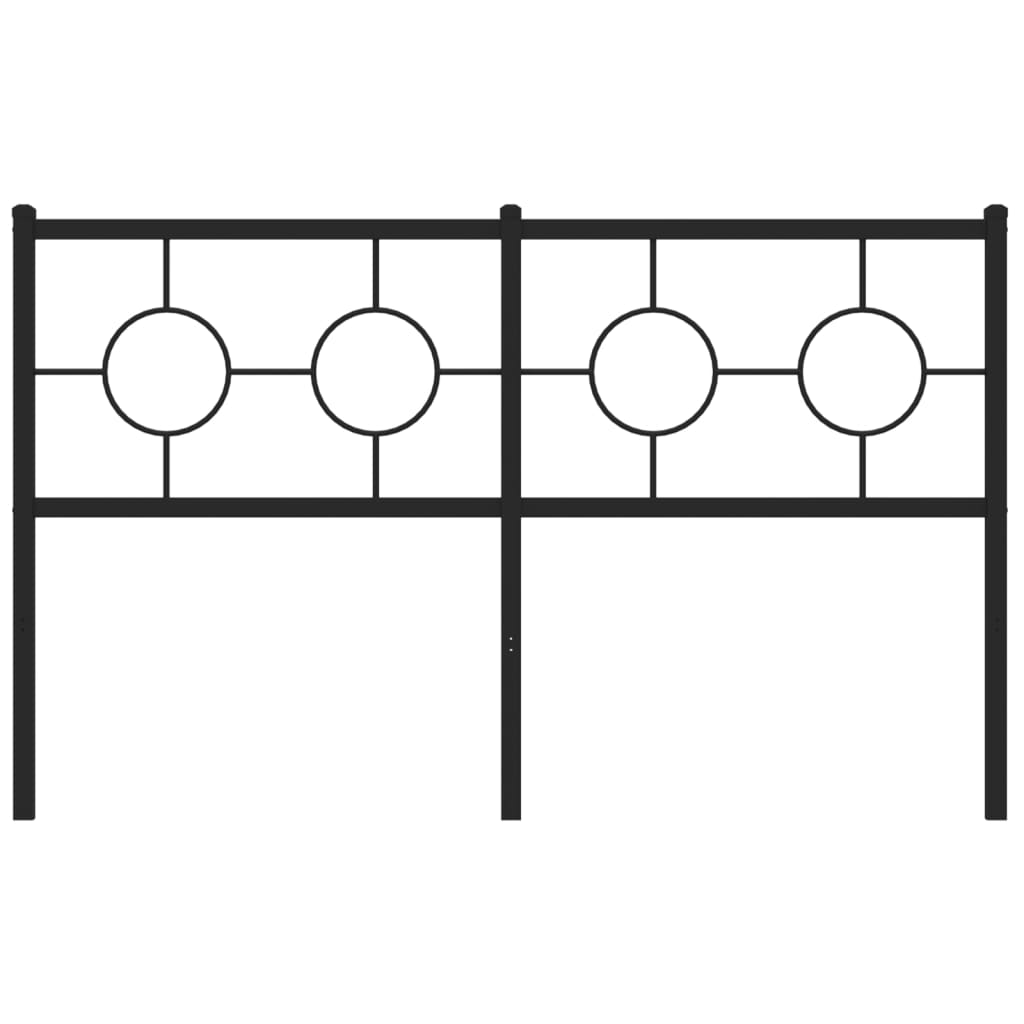 Testiera di Ricambio in Metallo Nero 140 cm