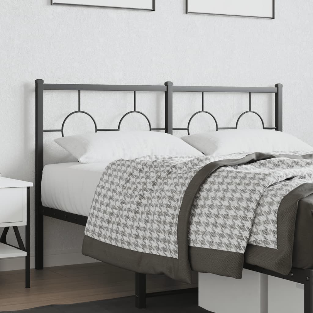 Testiera di Ricambio in Metallo Nero 140 cm