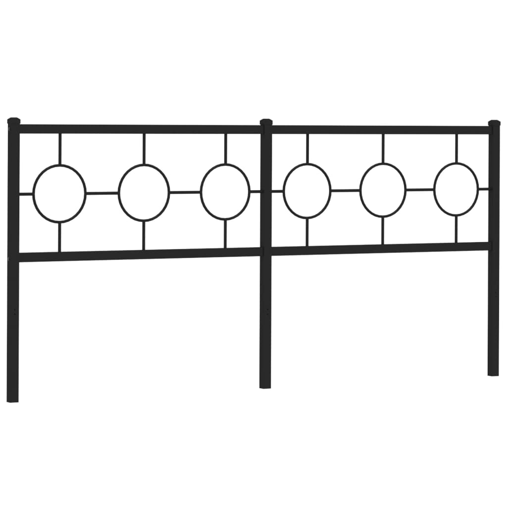Testiera di Ricambio in Metallo Nero 180 cm