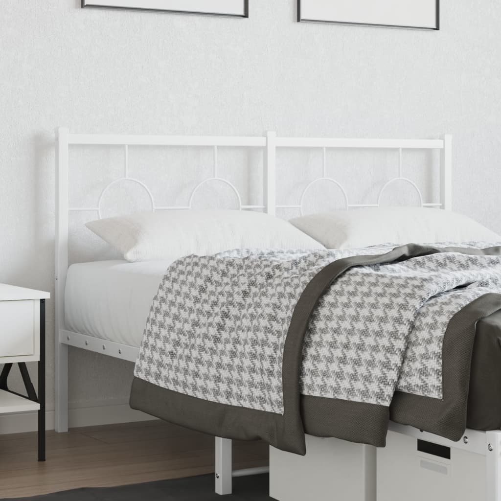 Testiera di Ricambio in Metallo Bianco 135 cm