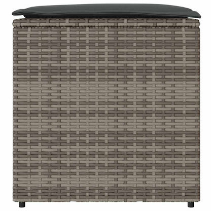 Scatola per Cuscini Grigio 50 x 50 x 50 cm polyrattan