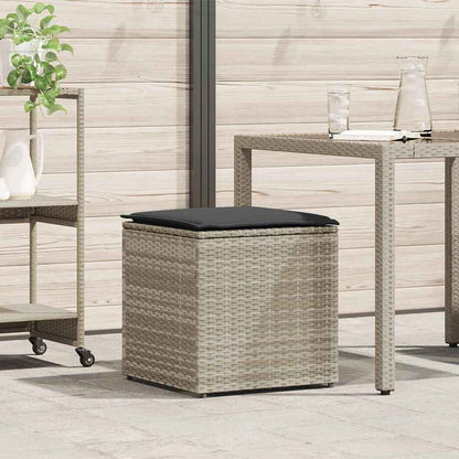 Scatola per Cuscini Grigio chiaro 50 x 50 x 50 cm polyrattan