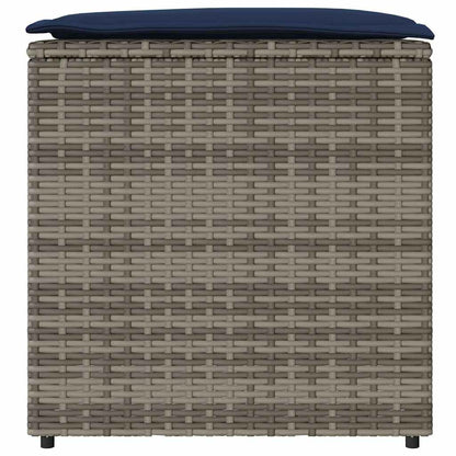 Scatola per Cuscini Grigio 50 x 50 x 50 cm polyrattan