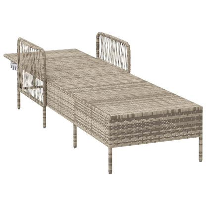 Lettino da sole Grigio chiaro e grigio scuro 55 x 200 x 92 cm