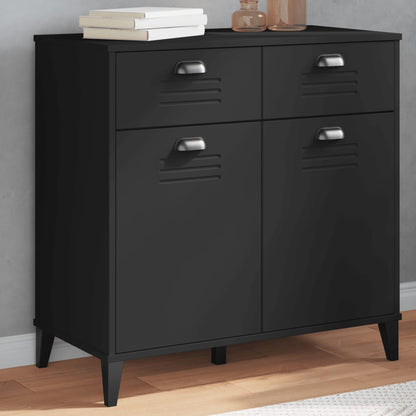 Credenza VIKEN Nera 80x40x80 cm in Legno Multistrato