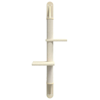 Albero per Gatti con Tiragraffi a Parete Crema 108 cm